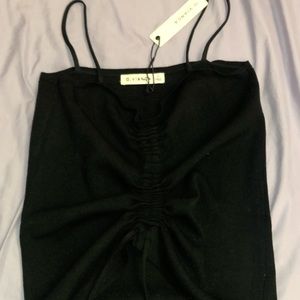 NWT adjustable scrunched tank top